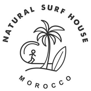 natural surf house morocco logo black