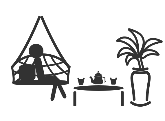 food tea meals logo natural surf house morocco