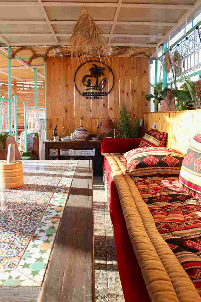 natural surf house morocco roof top sunset